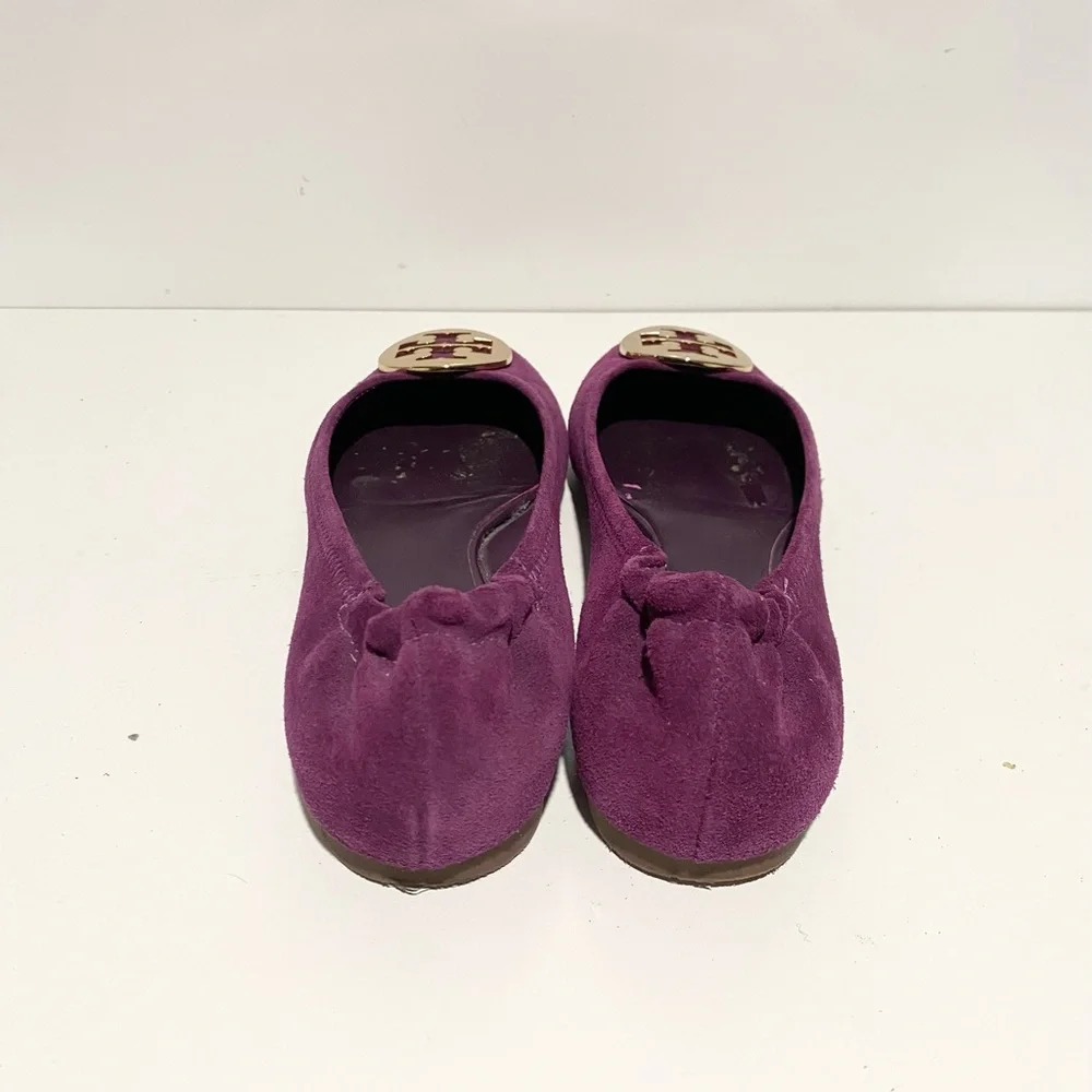 Tory‎ Burch Purple Ballet Suede Reva Flats 7.5